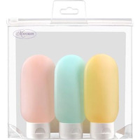 Maycreate 3Pcs Travel Bottles For Toiletries, 60Ml Travel Bottle, Plastic Empty Squeeze Bottle For Travelling, Leakproof Travel Kit Bottles Container For Shampoo Lotion Accessories, Multicolor