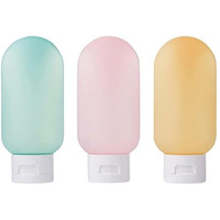 Maycreate Travel Bottles For Toiletries 3Pcs Set, 60Ml Toiletry Bottle, Small Bottles For Travel, Refillable Leakproof Squeeze Bottle Containers With Lids For Shampoo Lotion, Bpa-Free
