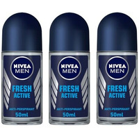 Nivea Fresh Active Deodorant Roll On For Men, 50Ml, (Pack Of 3)