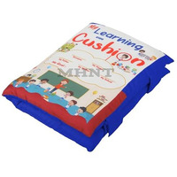 Pqlq Mhnt Learning Pillow Cloth Book With English & Hindi Cushion Cotton Books For Kids Baby Children, Blue, 1 Count