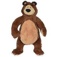 Masha And The Bear Simba Plush Soft Teddy Bear For Kids | (30Cm, Brown)