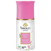 Yardley London English Rose Anti-Perspirant Deodorant Roll-On| Body Deodorant Roll-On For Women| 48-Hour Active Sweat Protection| Alcohol-Free | 50Ml