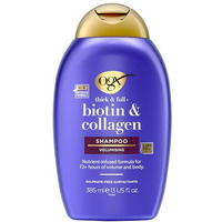 Ogx Thick & Full + Biotin & Collagen Volumizing Shampoo For Thin Hair, Thickening Shampoo With Vitamin B7 & Hydrolyzed Wheat Protein, Paraben-Free, Sulfate-Free Surfactants, 385Ml