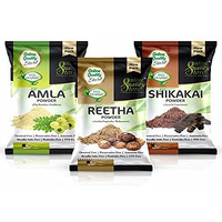 Online Quality Store Reetha Amla Shikakai Reetha Powder, 150G With Shikakai, 150G And Amla, 100G, Brown