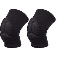 Electomania 1 Pair Knee Pads Thick Sponge Collision Avoidance Kneeling Kneepad Outdoor Climbing Sports Riding Protector Protection (Black)