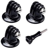 Sidrum Tripod Mount Monopod Adapter For Gopro, Sjcam, Yi, Eken And All Other Action Cameras (Set Of 3)