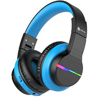 Iclever Bluetooth Headphones With Mic, Headphones For Kids With 74/85/94Db Volume Limited Over The Ear Headset, 40H Playtime, Bluetooth 5.0, Bth12 Headphones For Boys Children Headphones, Blue&Black