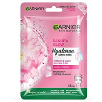 Garnier Skin Naturals, Sheet Mask, Hydrating & Increases Glow, Sakura Glow, 28G