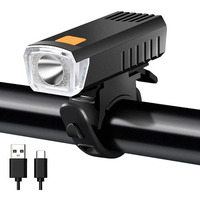 Victgoal Cycle Light Type-C Rechargeable Front Light For Cycle Waterproof High Bright Anti-Glare Bicycle Light With 3 Lighting Modes For Night Riding (Black)
