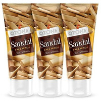 Ozone Sandal Face Wash | Enriched With Sandalwood | For All Skin Type Anti-Pollution, Cleansing, Soft, Smooth & Uneven Skin Tone | For Men & Women | 60Ml (Pack Of 3)