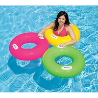 Intex Heer Vinyl Inflatable Pool Swim Tube With 2 Handles 30-Inch (Multicolour, 8 Years And Up)