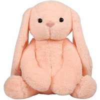 Mirada Cute Peach Bunny Soft Toy For Girls/Kids | Huggable Rabbit With Long Ears | Soft Stuffed Plush Animal | - 35Cm