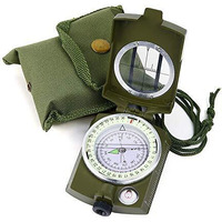 Home Buy High Accuracy Waterproof Military Compass With Carrying Bag Lensatic Sighting Waterproof And Shakeproof Compass Army Green Suitable For Camping Hiking (Green)