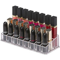 Inovera (Label) 24 Compartment Makeup Lipstick Storage Holder Organizer Case, Pack Of 1, Transparent