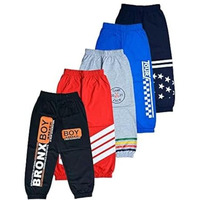 T2F Relaxed Boy's Printed Mid Rise Track Pants (Pack Of 5) (Bystrk22_Multicolor_9-10 Years) - Relaxed