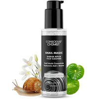 Conscious Chemist Snail Mucin Face Wash | 100Ml | Cleanser For Face For Women & Men, Low Ph Gel With Korean Snail Mucin Concentrate, Hyaluronic Acid & Betaine, All Skin Types - Snail Magic