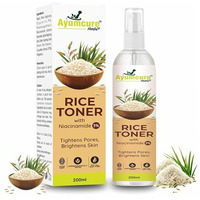 Ayumcure 3% Niacinamide & Korean Rice Water Face Toner | 200Ml | Glassy Glow| Alcohol-Free Toner For Oily Acne Prone Dry Combination Skin | Pore Tightening & Glowing Skin | Women & Men