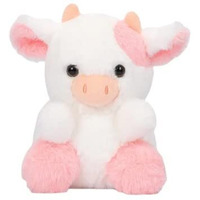 Gracesdawn Cow Plush Toy, Plush Pillow Cow Toy, Palm Cows Plush Stuffed Animal Toy, Cartoon Cute Pink Cow Plush Toy, 7.8 Inches High
