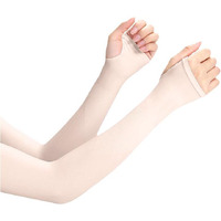 Xjarvis Men & Women Uv Protection Hand Sleeves With Thumb Hole Arm Sleeves For Unisex Sun Protection Sleeves For Running, Cricket, Hand Cover For Bike Riding, Pack Of 1 (Skin)