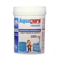 Aquapura Water Purification Tablets Each Tablet For 1000 Liters, 25 Tablets Pack, 3 Years Shelf Life And Warranty, For Overhead And Underground Tanks (25,000 Liters Purification Per Pack)