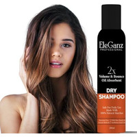 Eleganz Dry Shampoo, 100% Natural, Rice Starch, 200Ml, All Hair Types