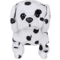 Hamleys Pugs At Play Spotty Walking Talking Dog Soft Toy | Interactive Animal Soft Toys For Kids Age 3Y+ | Birthday Gift For Kids | Stuffed Puppy Plush Animal Toy | Battery Operated Toys, Black-White