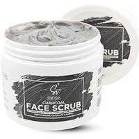 Sneira Activated Charcoal 100 G Face Scrub,2% Salicylic Acid, Vitamin-E Tan Brightening, Dead Skin, Blackhead Removal Suitable For All Skin|Instant Glow-Women-Men Sulphate-Paraben Free Made In India