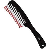 Vega Detangling Hair Comb 2 Row Teeth ( India's No.1* Hair Comb Brand) For Men And Women (1265)