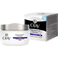 Olay Natural Aura Night Cream | Nourishes Skin For Healthy Glow | Fights 7 Signs Of Ageing | With Niacinamide And Vitamin E | Normal, Oily, Dry, Combination Skin | 50G