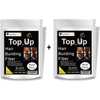 Levins King  Hair Building Fiber, Hair Concealer Refill Pack Use For Caboki, Toppik, Looks 21 Etc.Black Color Total 25G+25G Gram Pack Of 2