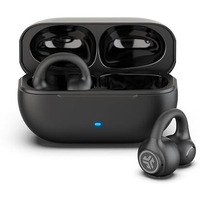 Jlab Flex Open Earbuds, Black, Clip-On Cuff Design, Wireless Open-Ear Audio Freedom Effortless Fit, Safe Listening, Bluetooth Multipoint, Customize With The App