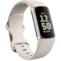 Fitbit Charge 6, Porcelain/Silver Aluminum