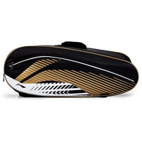 Li-Ning Stripe Double Zipper Polyester Badminton Kit Bag (Black)