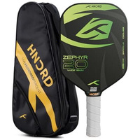 Hundred Zephyr 20 Wide Pickleball Paddle | 16Mm Core | Control Play | Free Bag Included (Black/Green)