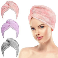 Zuvexa Cotton Quick Absorbent Hair Drying Magic Hair Towel Wrap Hair Wrapper Dryer Sofe Microfiber Turban Head Towel Cap For Women(Multicolour), 1 Tc