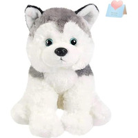 Namani Husky Stuffed Animal Toy Realistic Puppy Dog Soft Plush Toys Glitter Eyes Adorable Birthday Gifts For Kids Toddler Boys Girls (35Cm)
