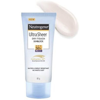 Neutrogena Ultra Sheer Sunscreen Spf 50+ | Broad Spectrum Uva/Uvb | Blue Light Protect | No White Cast | Water Resistant, Ultra Light & Non Sticky | Oily, Dry & Sensitive Skin | 80 G (Pack Of 1)