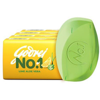 Godrej No. 1 Bathing Soap Lime & Aloe Vera  Grade 1 Soap & Long-Lasting Fragrance, Combo Pack Of 4 (150G Each)