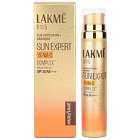 Lakm Sun Expert 1% Nia C Water-Light Sunscreen Gel Spf 50 Pa++++ Best For Oily Skin | Even Toned & Glowing Skin |Helps Reduce Pigmentation | Uva/B Protection, No White Cast 56G