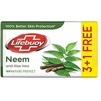 Lifebuoy Neem 100% Skin Protection Soap, 125 G (Pack Of 4)