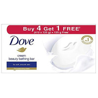 Dove Cream Beauty Bathing Bar (Pack Of 5) 125G Each For 24 Hour Nourished Skin With  Moisturising Cream And Nutrient Serum