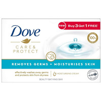 Dove Care & Protect Moisturising Cream Beauty Bathing Bar, 100 G (Buy 3 & Get 1 Free)