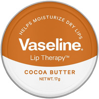 Vaseline Lip Tins Cocoa Butter, 17G|Infused With Cocoa Butter For Hydration & Glossy Shine, Transparent