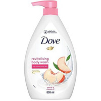 Dove Revitalizing Bodywash Scented With Peach And Infused With Vtamin C To Hydrate Your Skin, 100% Gentle Cleansers, Paraben Free/Sulphate Free Cleansers, 100% Plant- Based Moisturisers, 800Ml