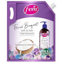 Dabur Fem Floral Bouquet Soft & Safe Handwash - 1500 Ml | Enriched With Goodness Of Coconut Milk & Vitamin E | Long Lasting Fragrance