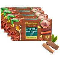 Himalaya Ayurveda Sandal Glow Soap, 75 Gm (Pack Of 4, 300 Gm)
