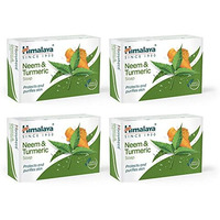 Himalaya Herbals Neem And Turmeric Soap, 125Gm (Pack Of 4) With Value Pack Save Rs.20