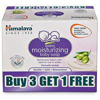 Himalaya Extra Moisturizing Baby Soap 75 G | Free | No 1 Doctor Prescribed Brand | Aloe, Olive, Milk| Cleanses & Moisturizes Baby's Skin
