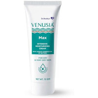 Venusia Max Moisturiser For Everyday Use For Dry Skin, Contains Shea Butter, Mango Butter, Aloe Butter & Cocoa Butter. Paraben Free & Non Irritant Formula, Dermat Recommended, 75G