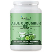 Kazima Aloe Cucumber Gel With Pure Aloe Vera & Cucumber For Face, Skin & Hair - Exfoliate Skin, Reduces Acne Scars, Wrinkles, Sunburn, Dark Circles & Moisturizes Skin (1Kg)
